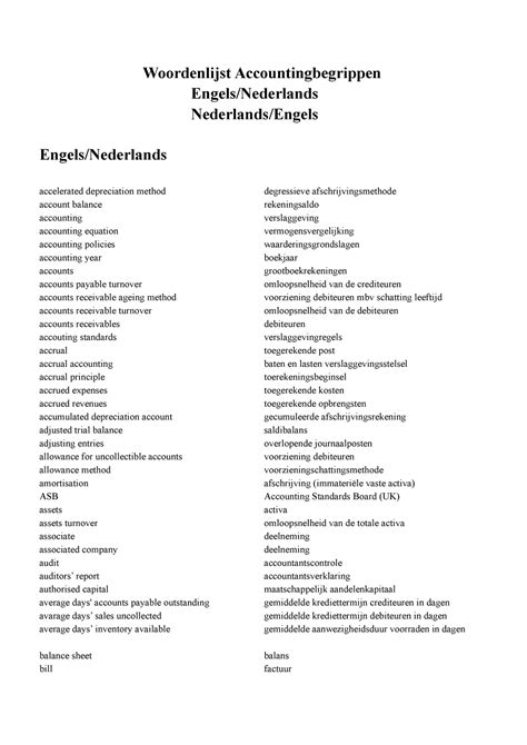 affidavit in Nederlands, vertaling, Engels .
